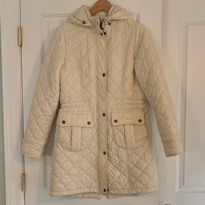 Barbour cream cream down jacket